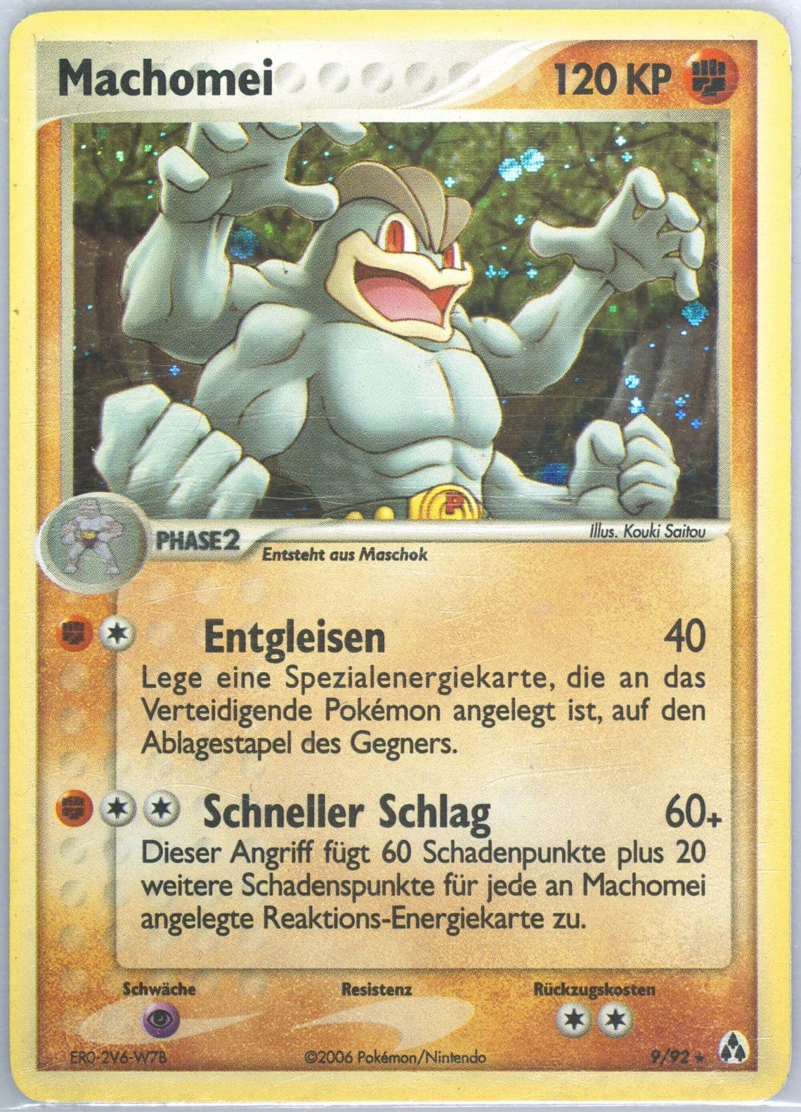 Machomei-Holo German (9) 2004 Pokemon EX Hidden Legends