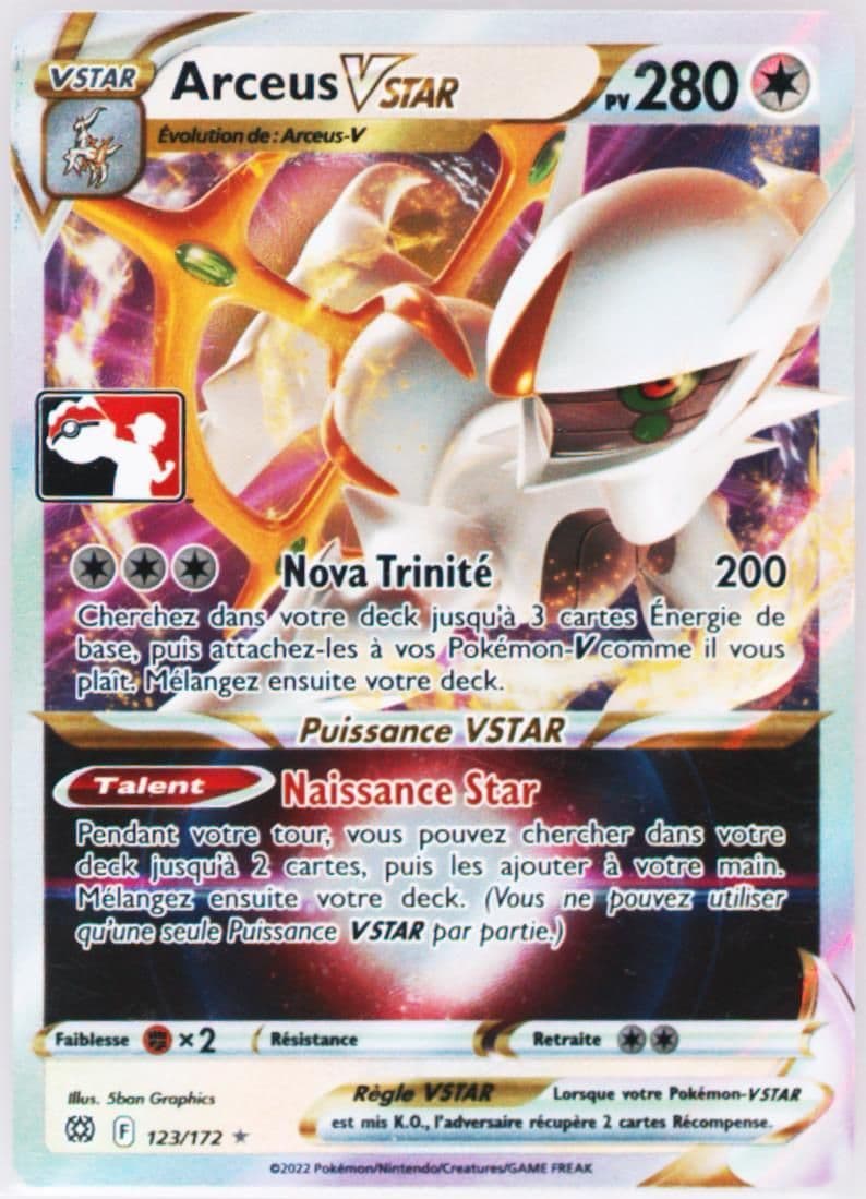 Arceus Vstar French (123) 2023 Pokemon Play! Pokemon Prize Pack