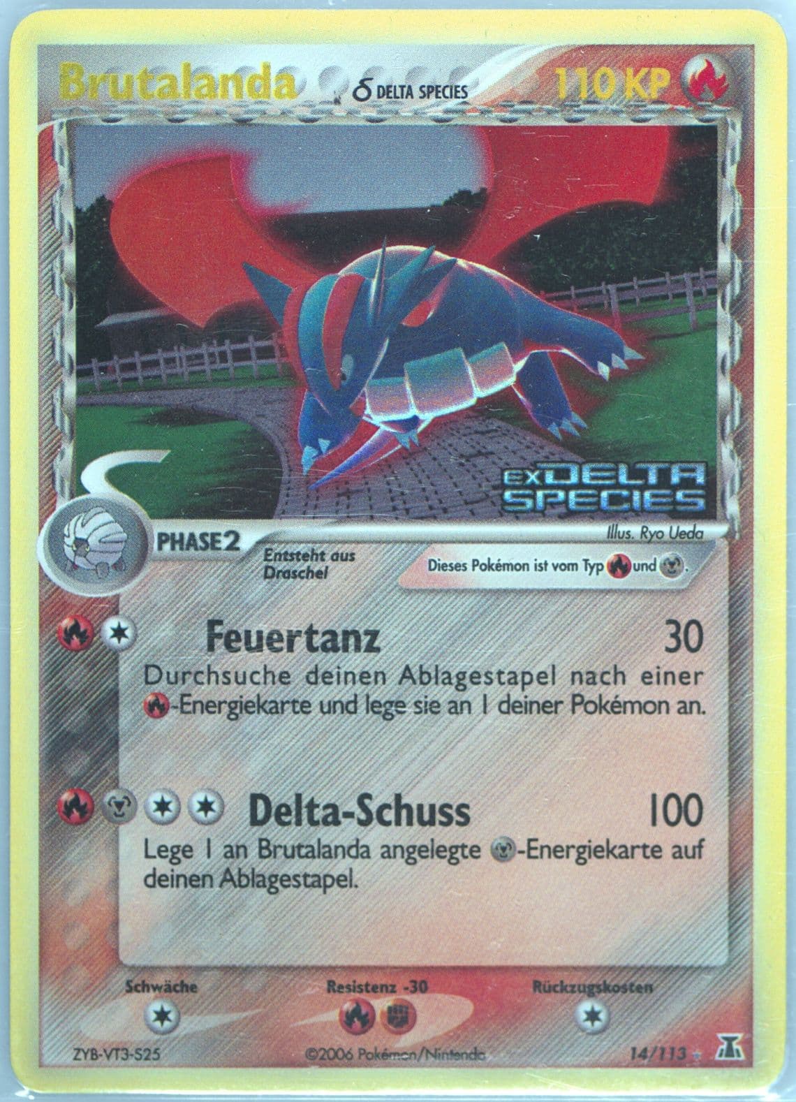 Brutalanda-Reverse Foil German (14) 2005 Pokemon EX Delta Species