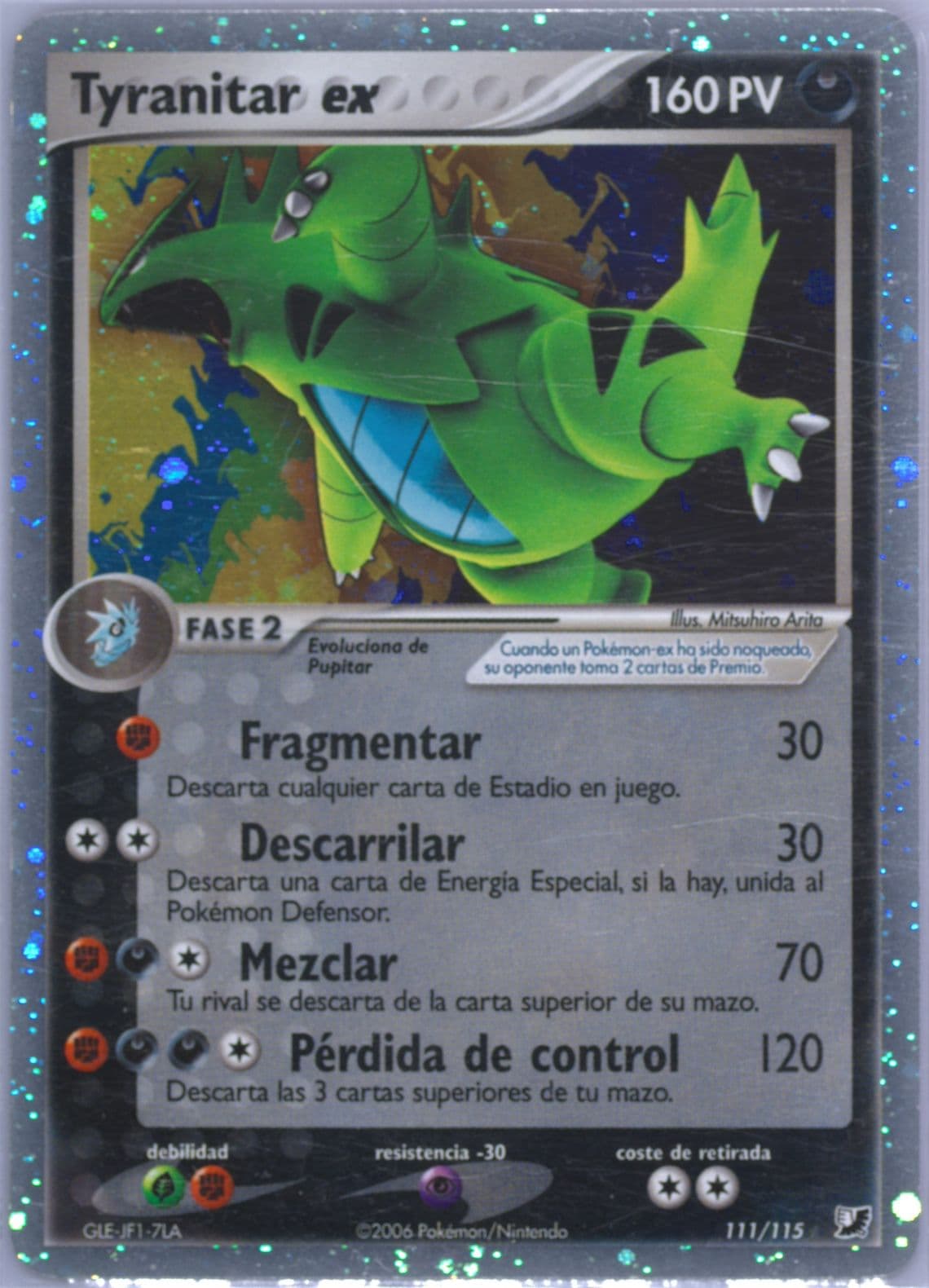 Tyranitar EX-Holo Spanish (111) 2005 Pokemon EX Unseen Forces