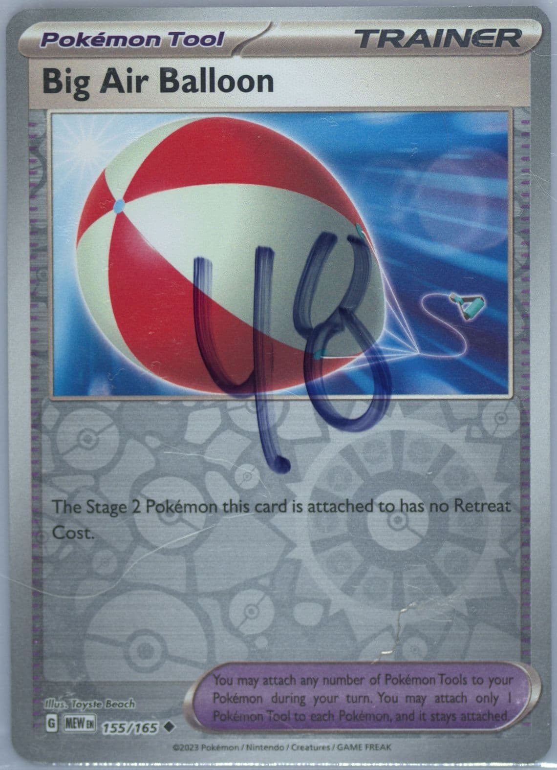 Big Air Balloon Reverse Holo (155) 2023 Pokemon Mew EN-151