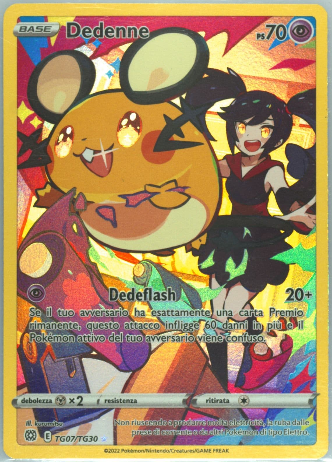 Full Art/Dedenne Italian (TG07) 2022 Pokemon Sword & Shield Brilliant Stars