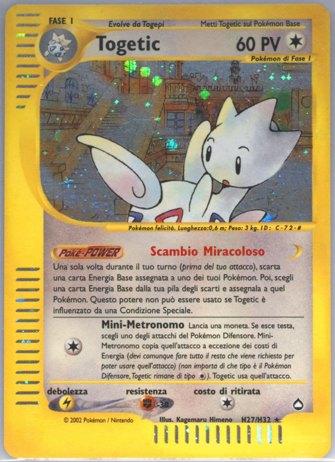 Togetic-Holo Italian (H27) 2003 Pokemon Aquapolis