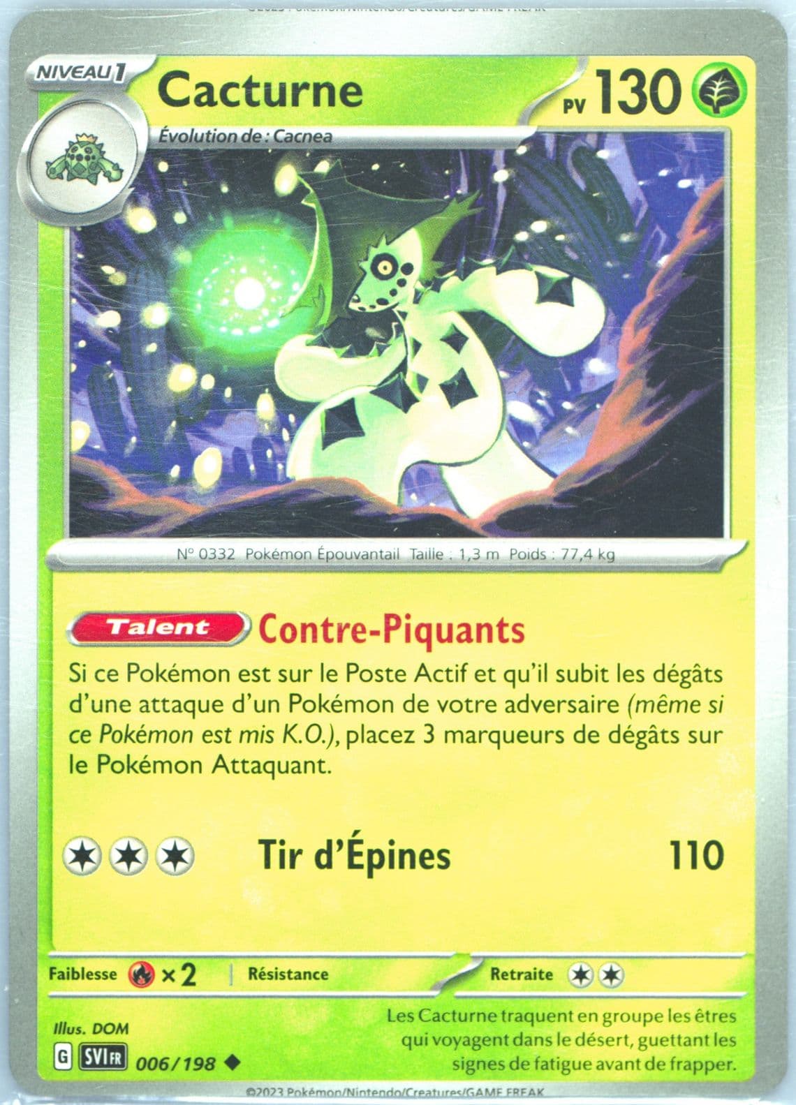 Cacturne (006) 2023 Pokemon French Svi FR-Scarlet & Violet