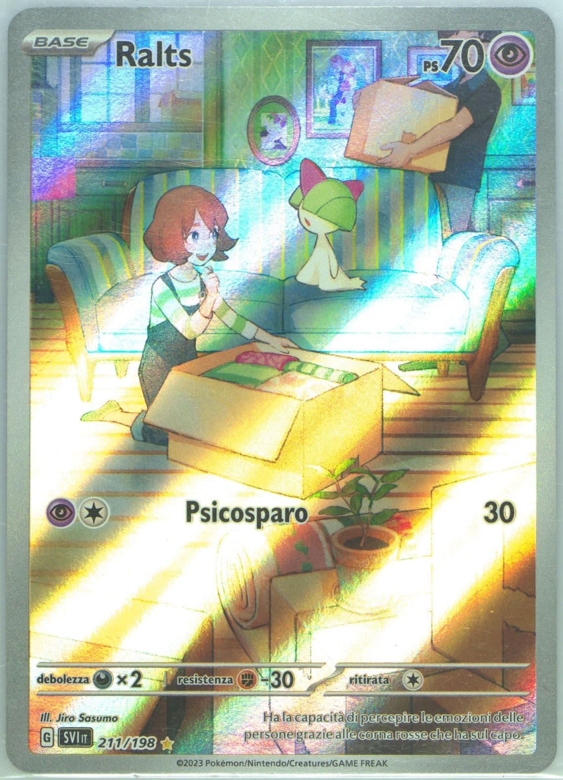 Ralts Illustration Rare (211) 2023 Pokemon Italian Svi It-Scarlet & Violet