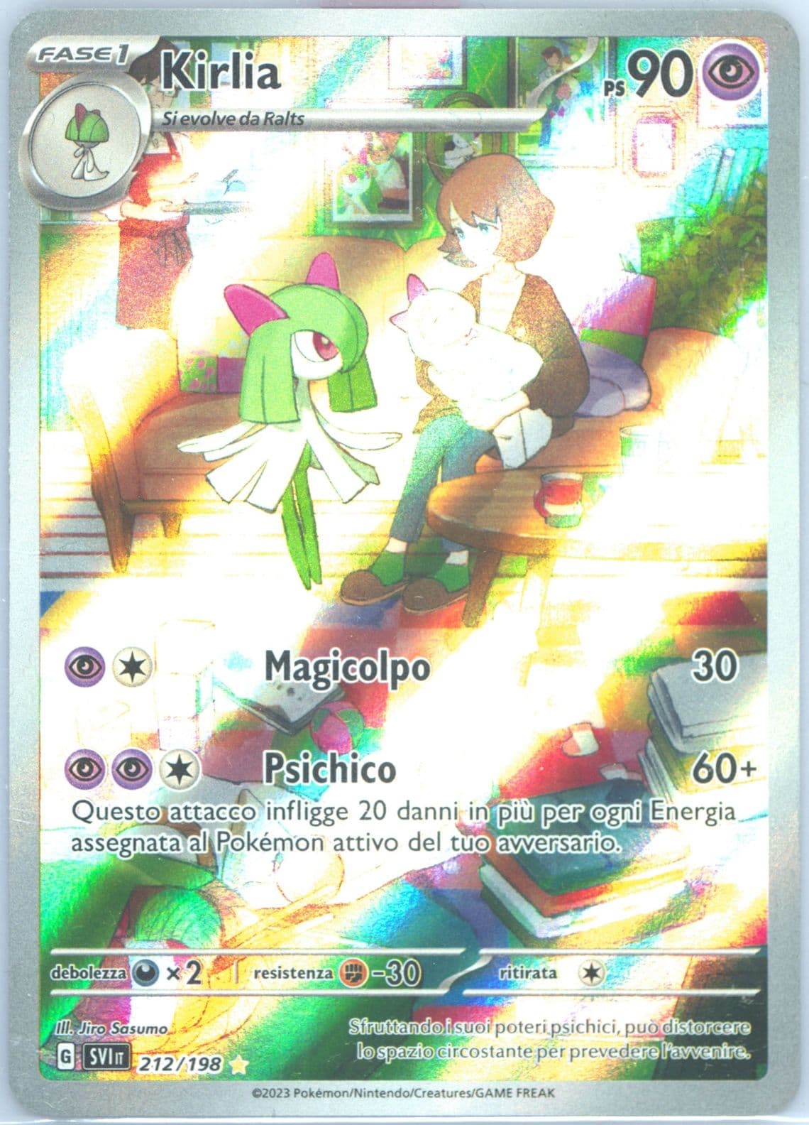 Kirlia Illustration Rare (212) 2023 Pokemon Italian Svi It-Scarlet & Violet