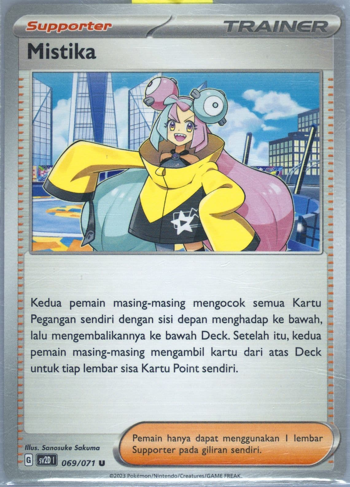 Iono (069) 2023 Pokemon Indonesian Sv2d I-Clay Burst