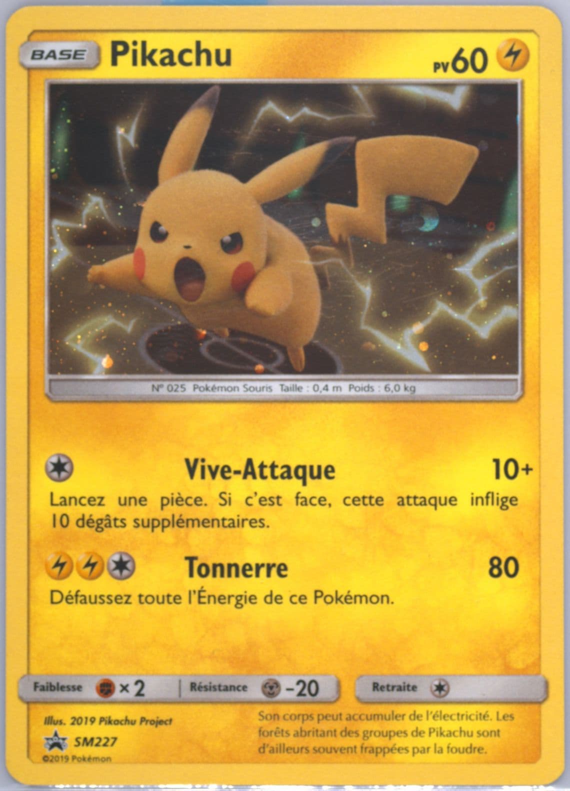 Pikachu-Holo Fall 2019 Collector Chest-French (SM227) 2019 Pokemon SM Black Star Promo