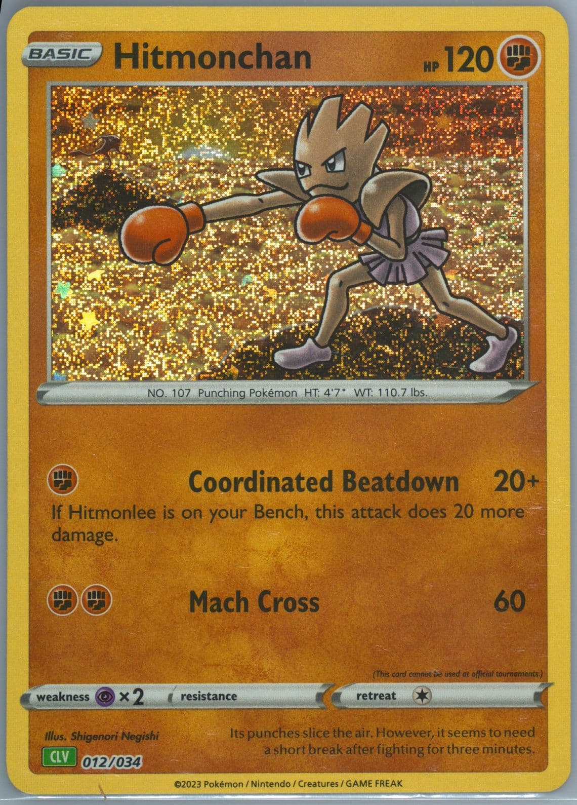 Hitmonchan (012) 2023 Pokemon CLV-Trading Card Game Classic Venusaur & Lugia EX Deck