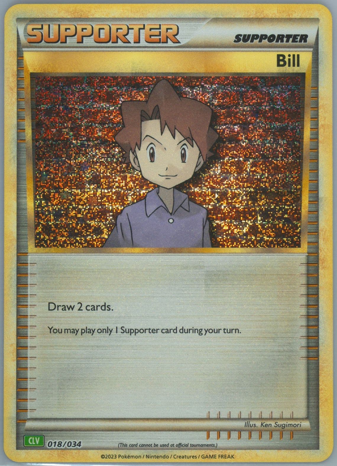 Bill (018) 2023 Pokemon CLV-Trading Card Game Classic Venusaur & Lugia EX Deck