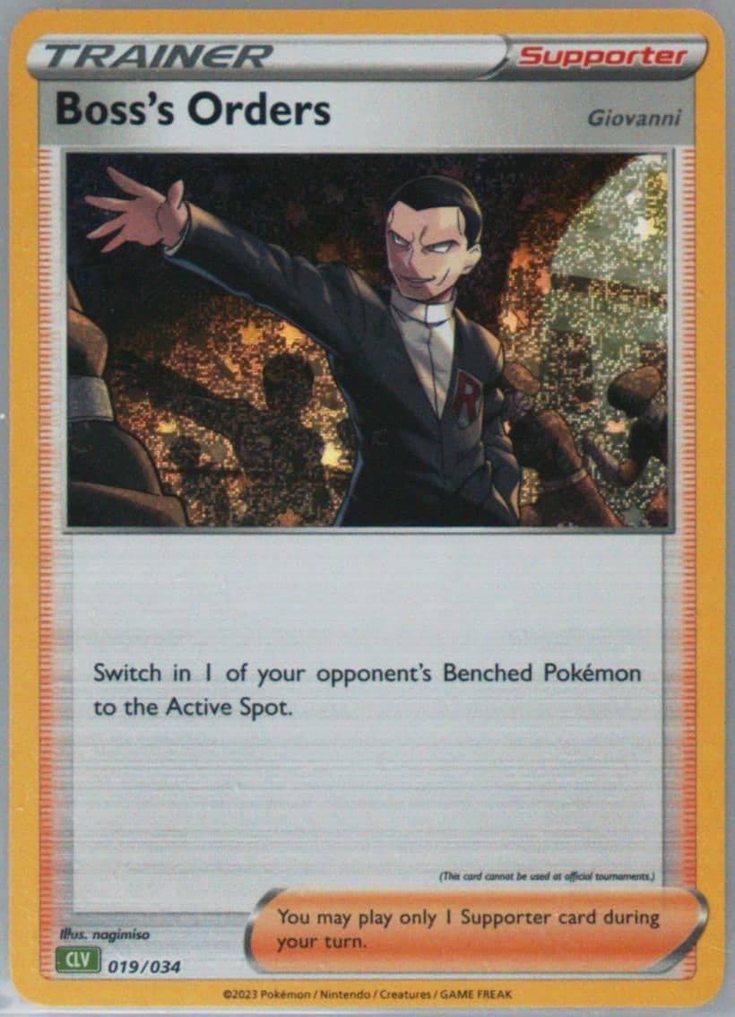 Boss's Orders (019) 2023 Pokemon CLV-Trading Card Game Classic Venusaur & Lugia EX Deck