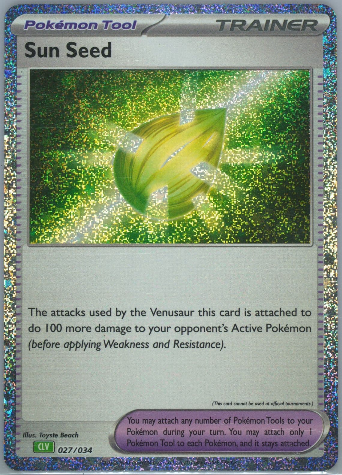 Sun Seed (027) 2023 Pokemon CLV-Trading Card Game Classic Venusaur & Lugia EX Deck