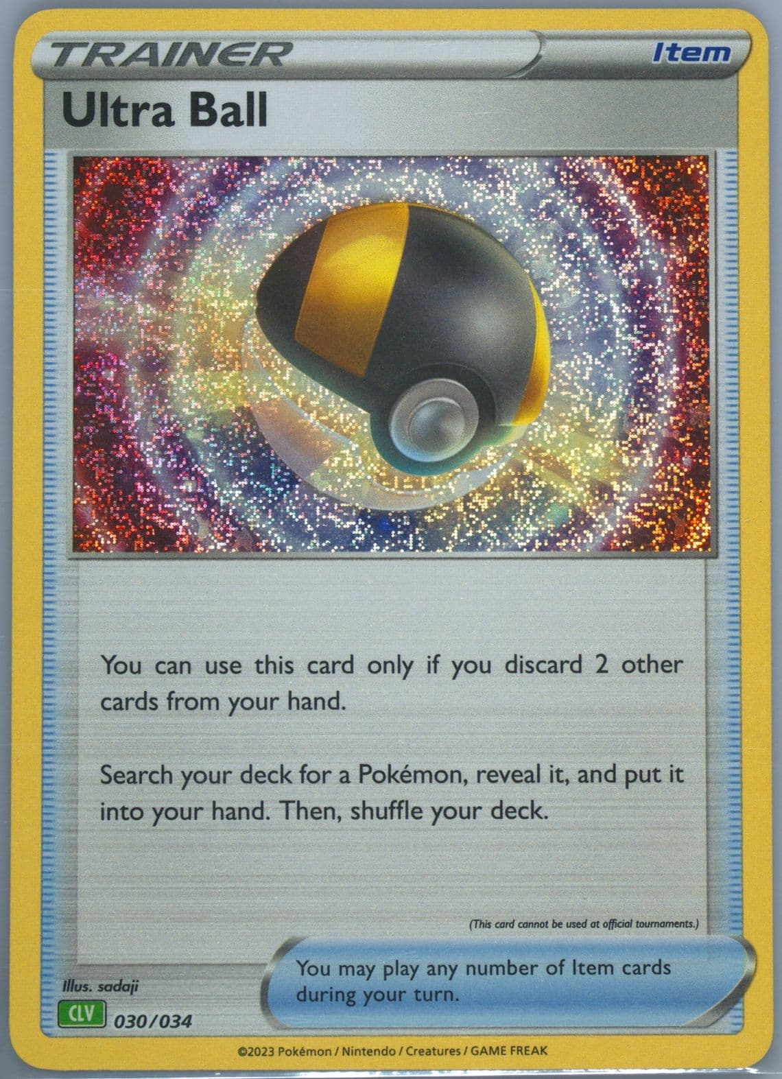 Ultra Ball (030) 2023 Pokemon CLV-Trading Card Game Classic Venusaur & Lugia EX Deck