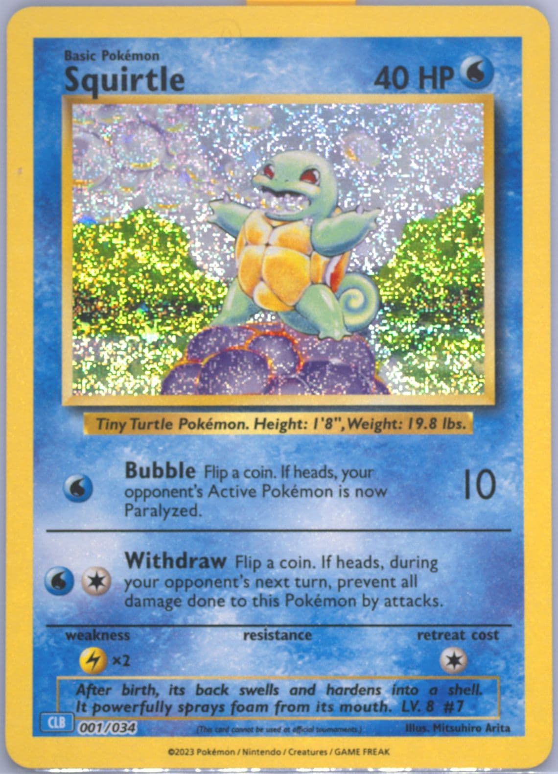 Squirtle (001) 2023 Pokemon Clb-Trading Card Game Classic Blastoise & Suicune EX Deck