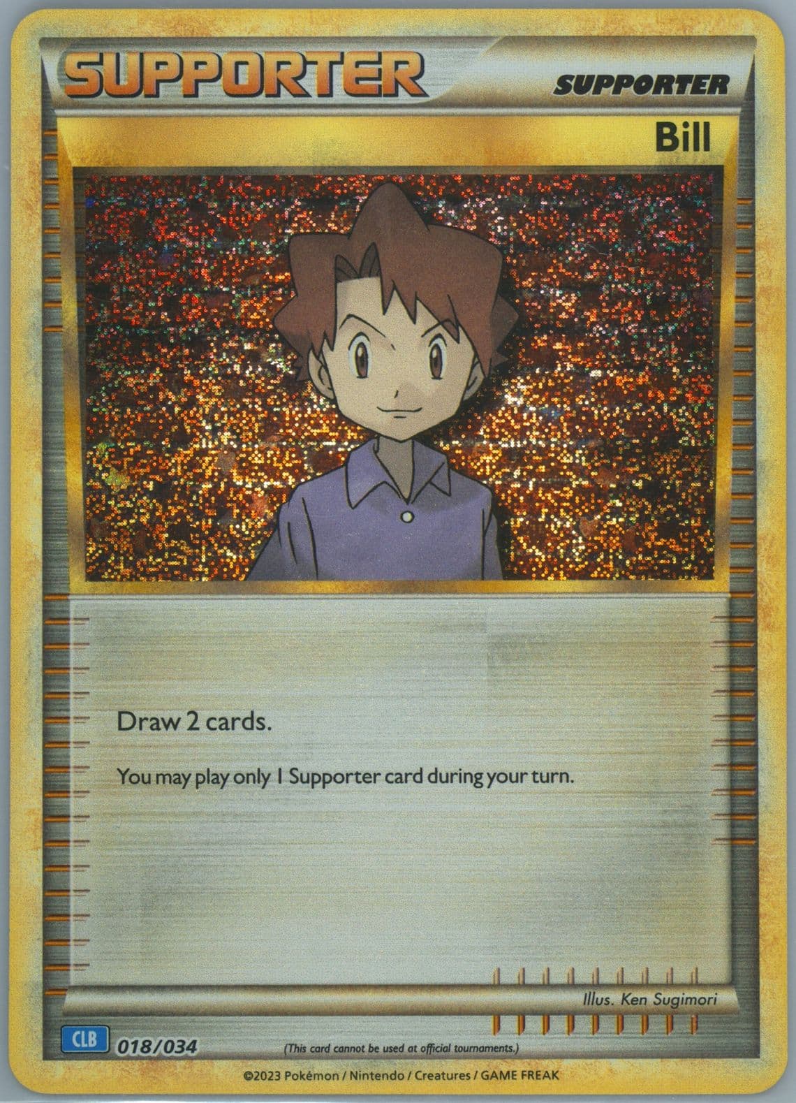 Bill (018) 2023 Pokemon Clb-Trading Card Game Classic Blastoise & Suicune EX Deck