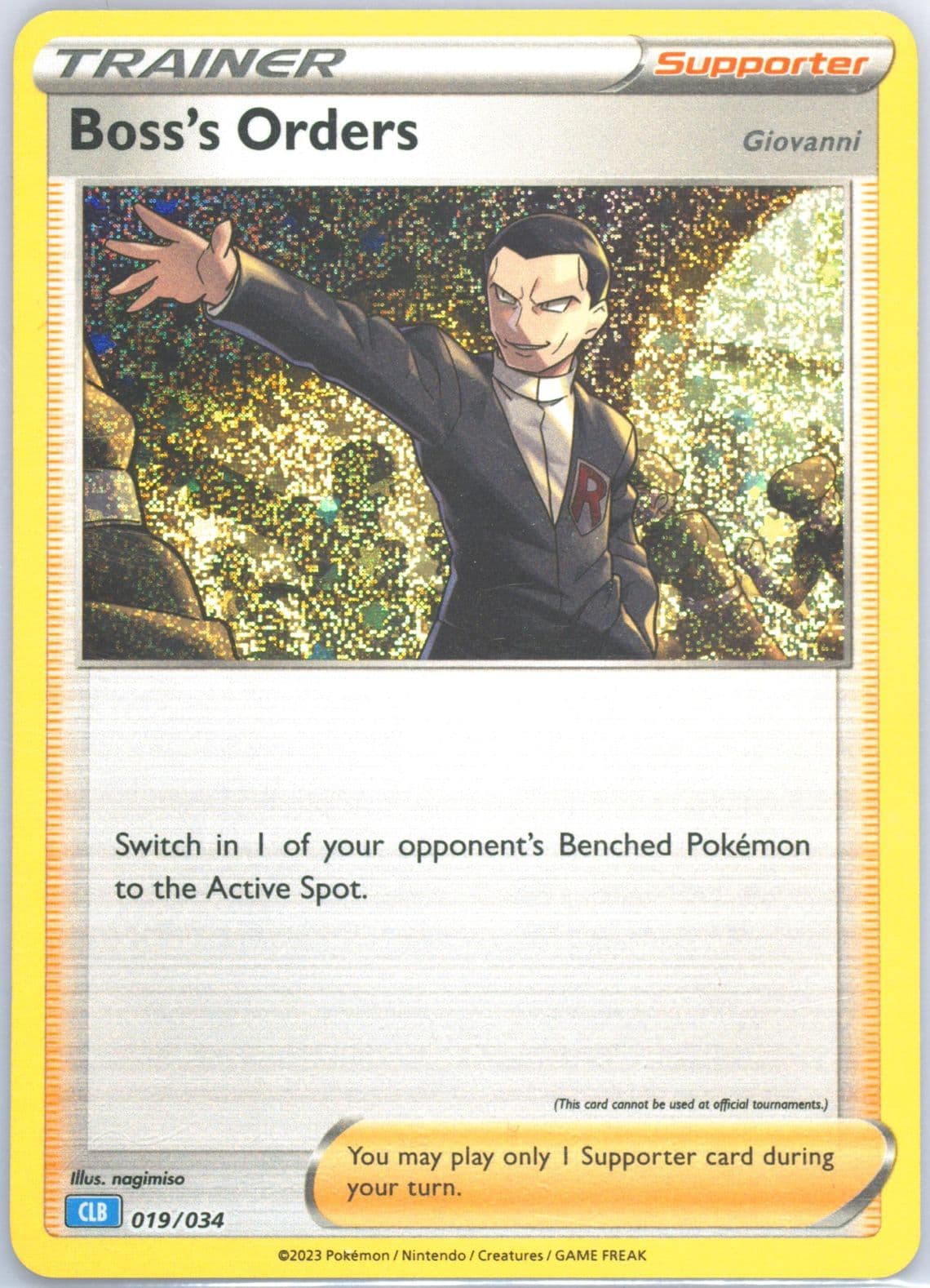 Boss's Orders (019) 2023 Pokemon Clb-Trading Card Game Classic Blastoise & Suicune EX Deck