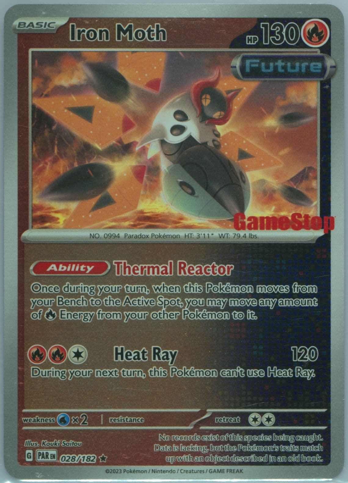 Iron Moth Gamestop Exclusive (028) 2023 Pokemon Par EN-Paradox Rift