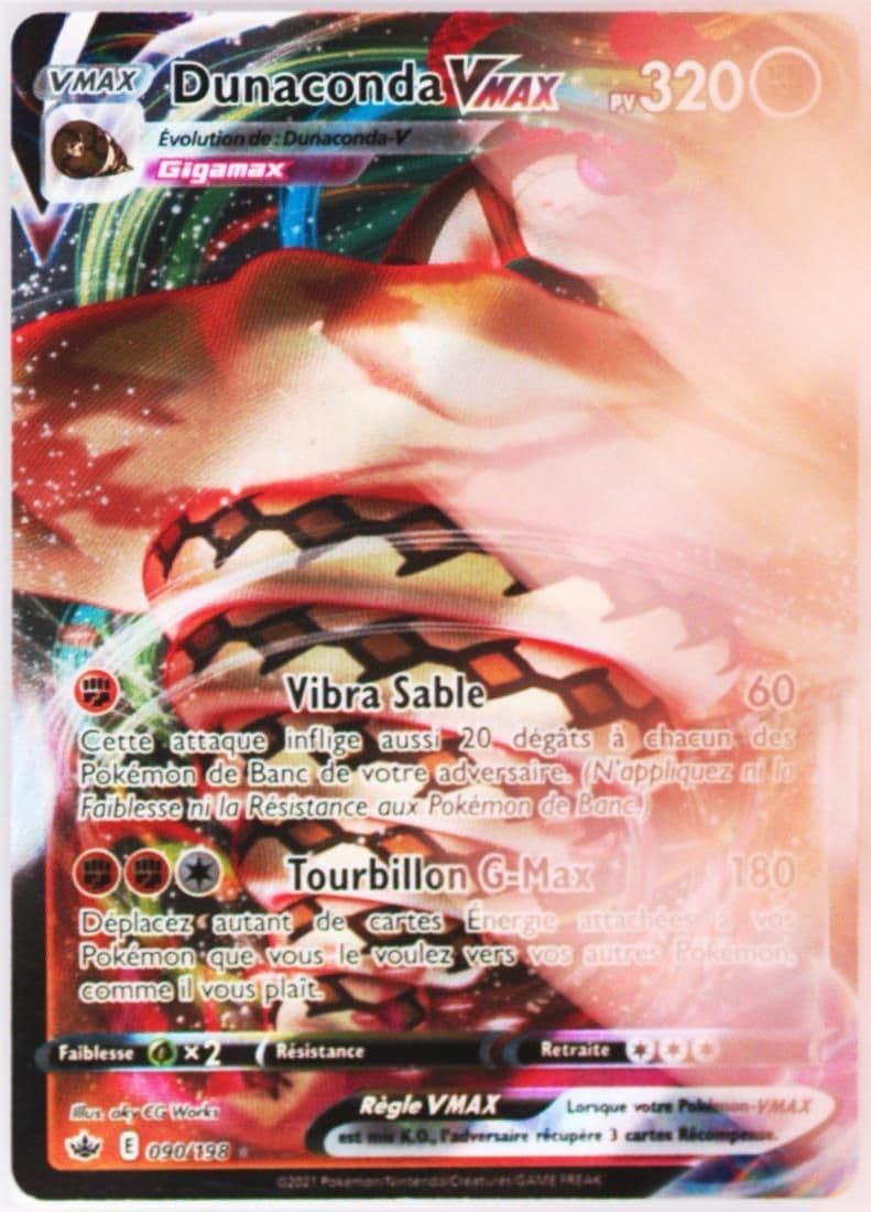 Full Art/Dunaconda Vmax French (090) 2021 Pokemon Sword & Shield Chilling Reign