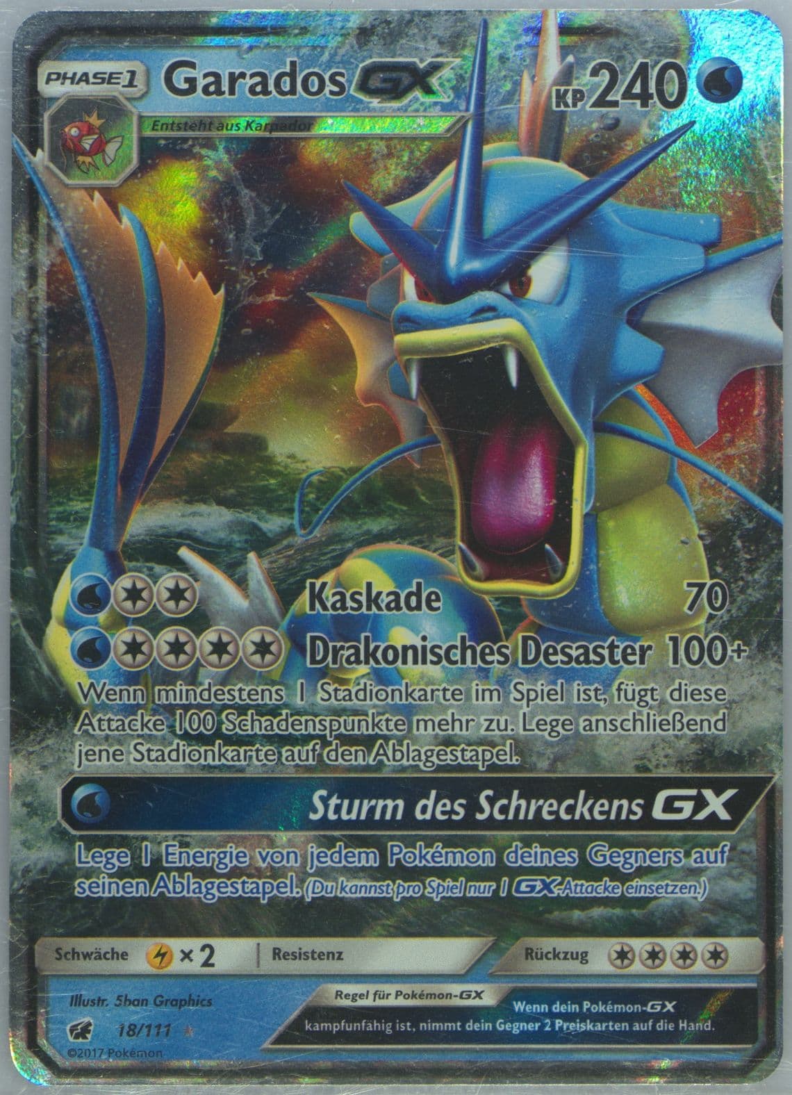 Garados GX German (18) 2017 Pokemon Sun & Moon Crimson Invasion