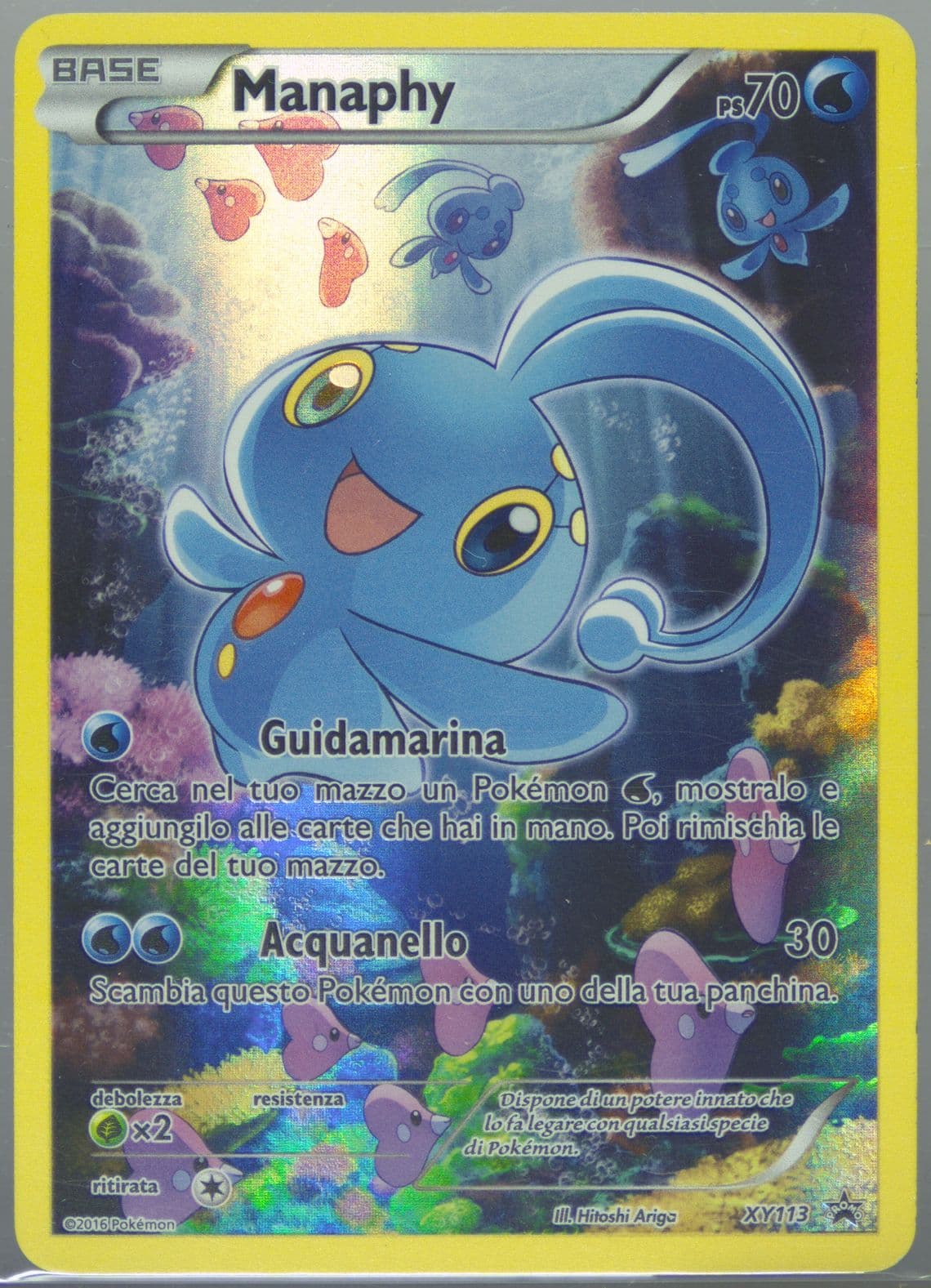 Full Art/Manaphy Mythical Pokemon Collection-Italian (XY113) 2016 Pokemon XY Black Star Promo