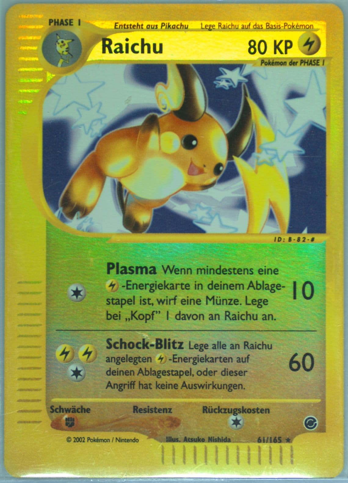 Raichu-Reverse Foil German (61) 2002 Pokemon Expedition