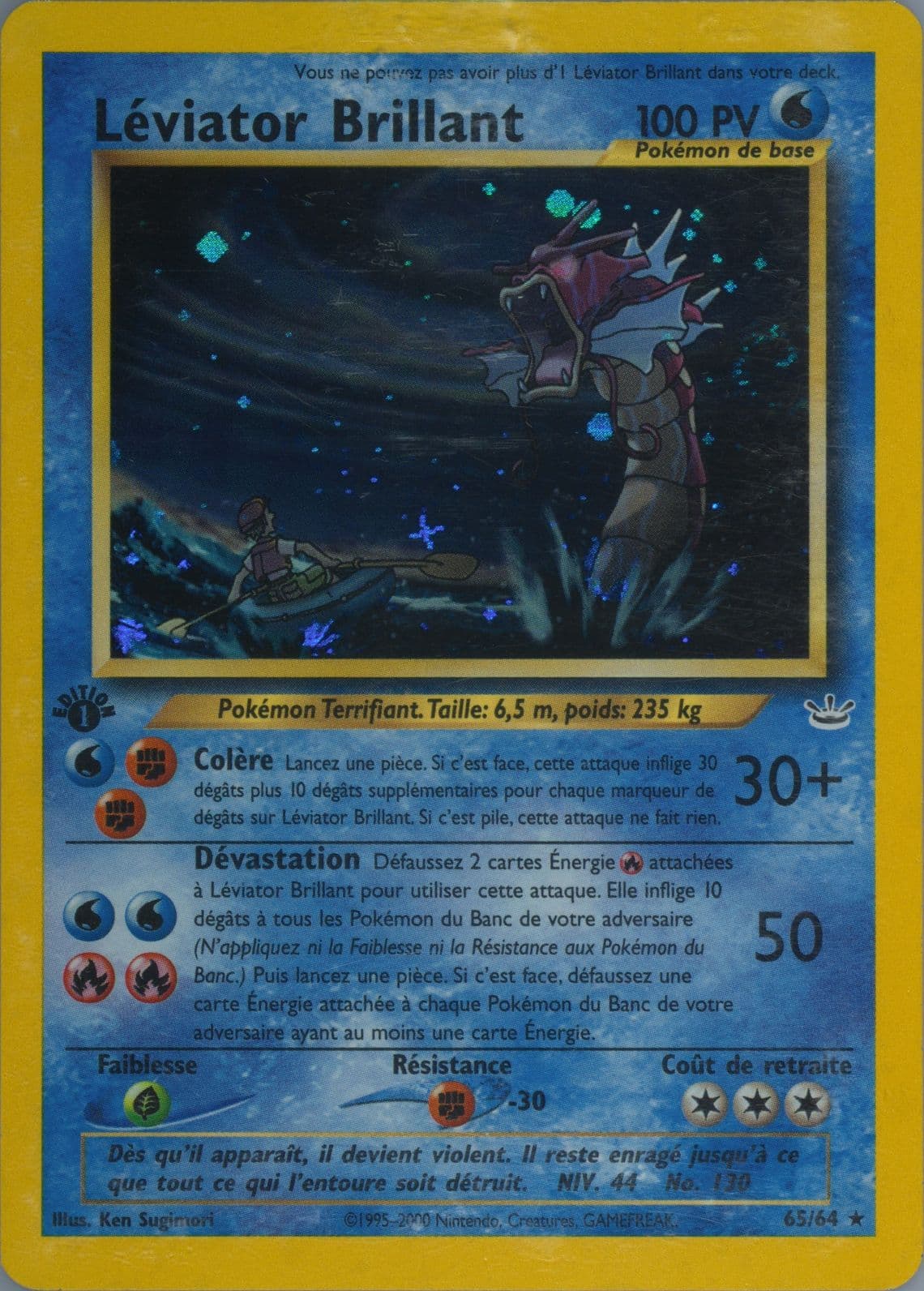 Leviator Brillant-Holo 1st Edition (65) 2002 Pokemon French Neo Revelation