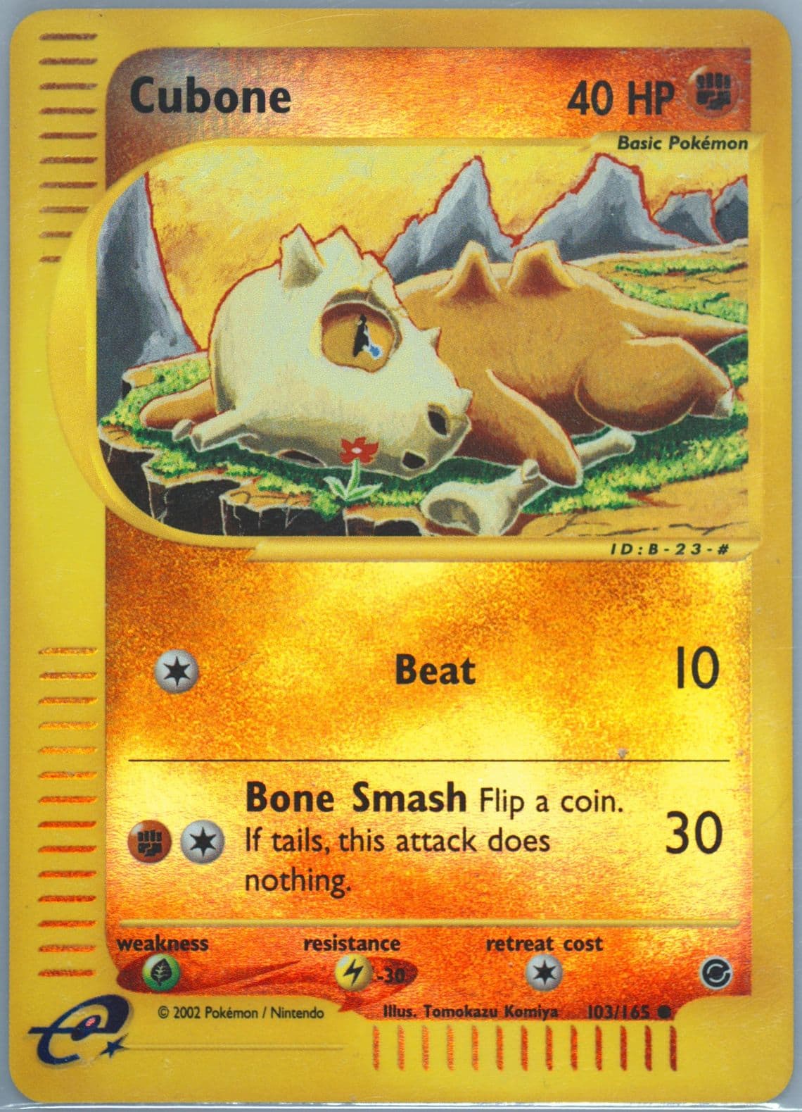 Cubone-Reverse Foil (103) 2002 Pokemon Expedition