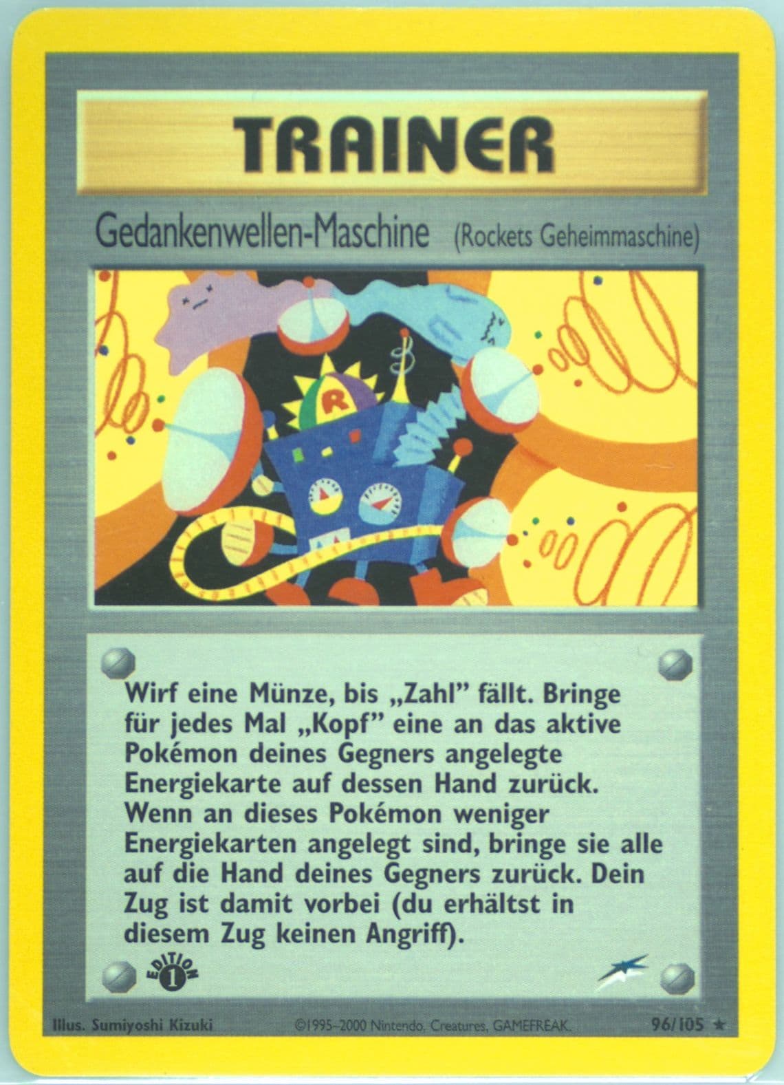 Gedankenwellen-Maschine German-1st Edition (96) 2002 Pokemon Neo Destiny
