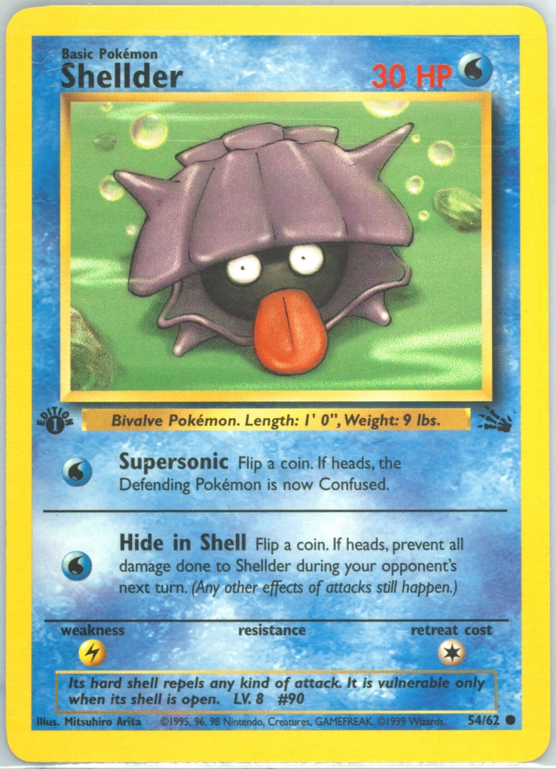 Shellder 1st Edition (54) 1999 Pokemon Fossil