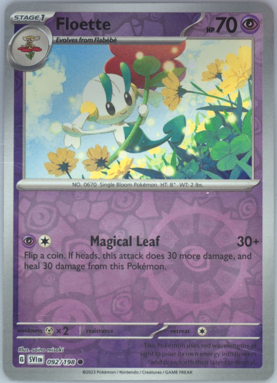Floette Reverse Holo (092) 2023 Pokemon Svi EN-Scarlet & Violet
