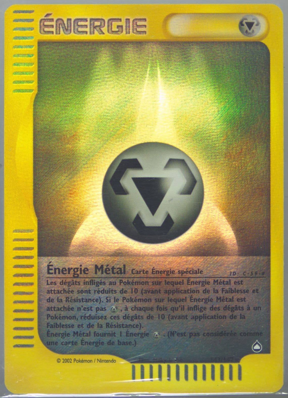 Energie Metal-Reverse Foil French (143) 2003 Pokemon Aquapolis