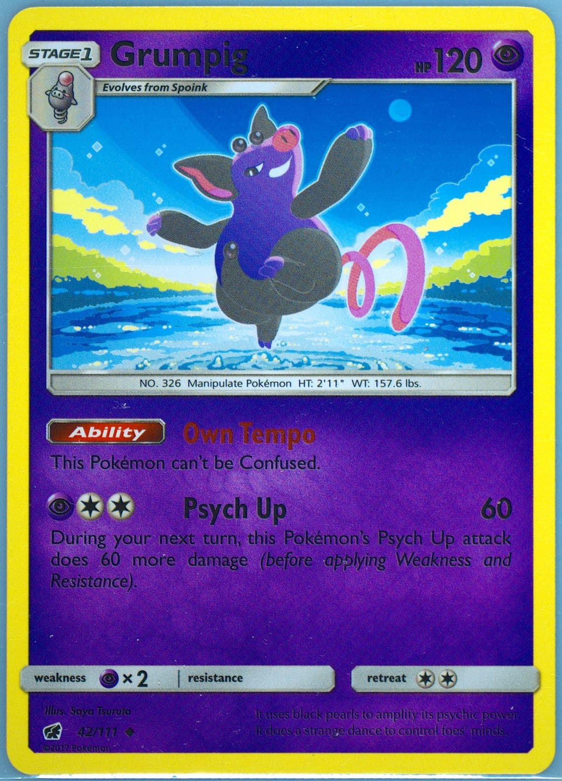Grumpig (42) 2017 Pokemon Sun & Moon Crimson Invasion