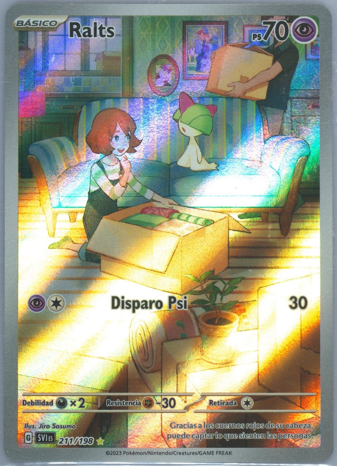 Ralts Illustration Rare (211) 2023 Pokemon Spanish Svi ES-Scarlet & Violet