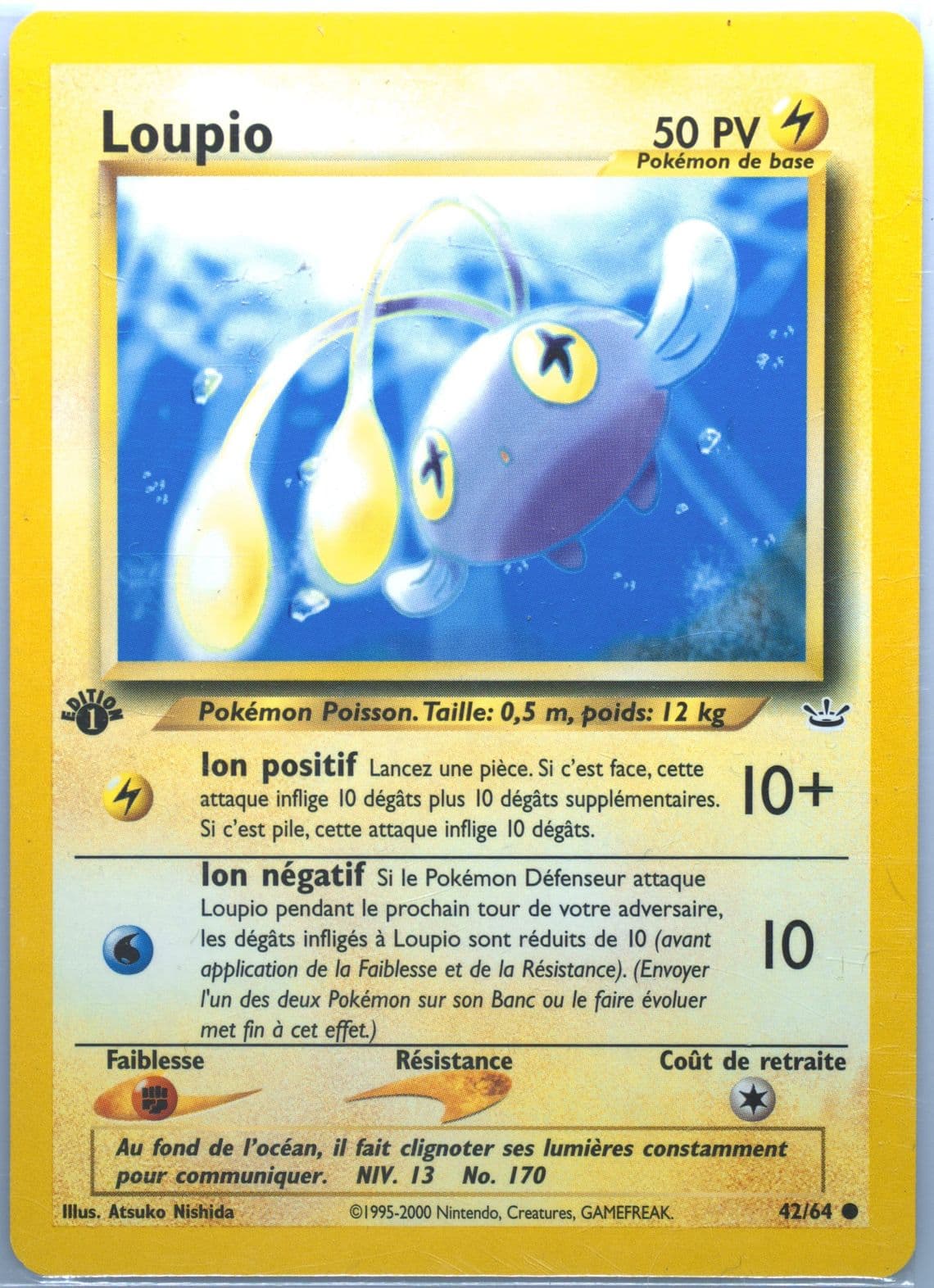 Loupio 1st Edition (42) 2002 Pokemon French Neo Revelation