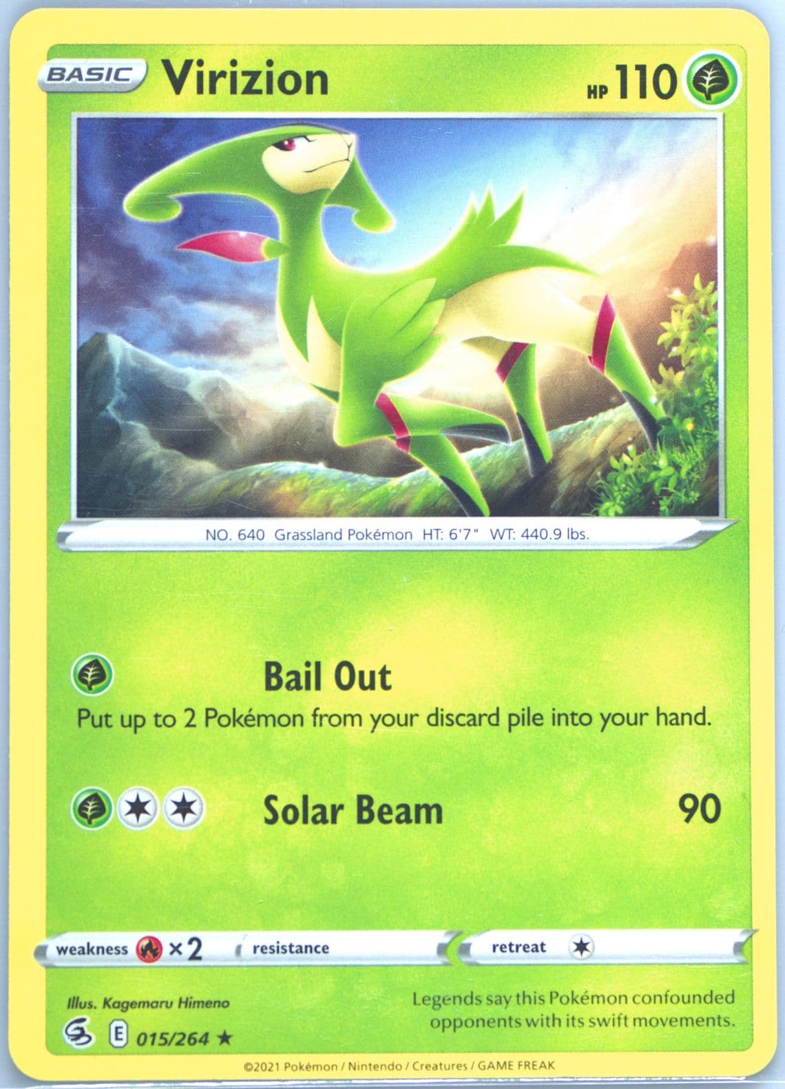 Virizion (015) 2021 Pokemon Sword & Shield Fusion Strike