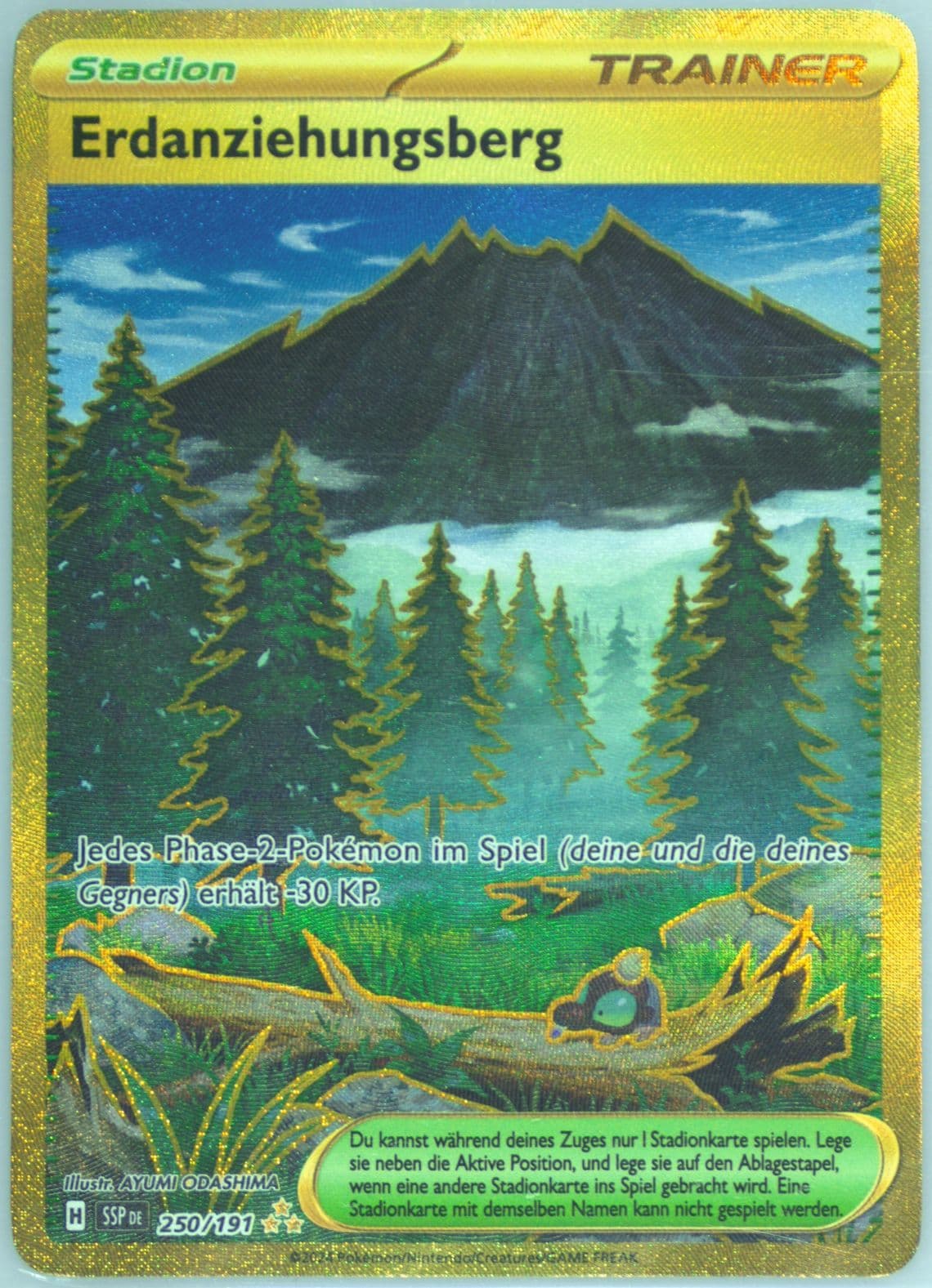 Gravity Mountain Hyper Rare (250) 2024 Pokemon German Ssp de-Surging Sparks