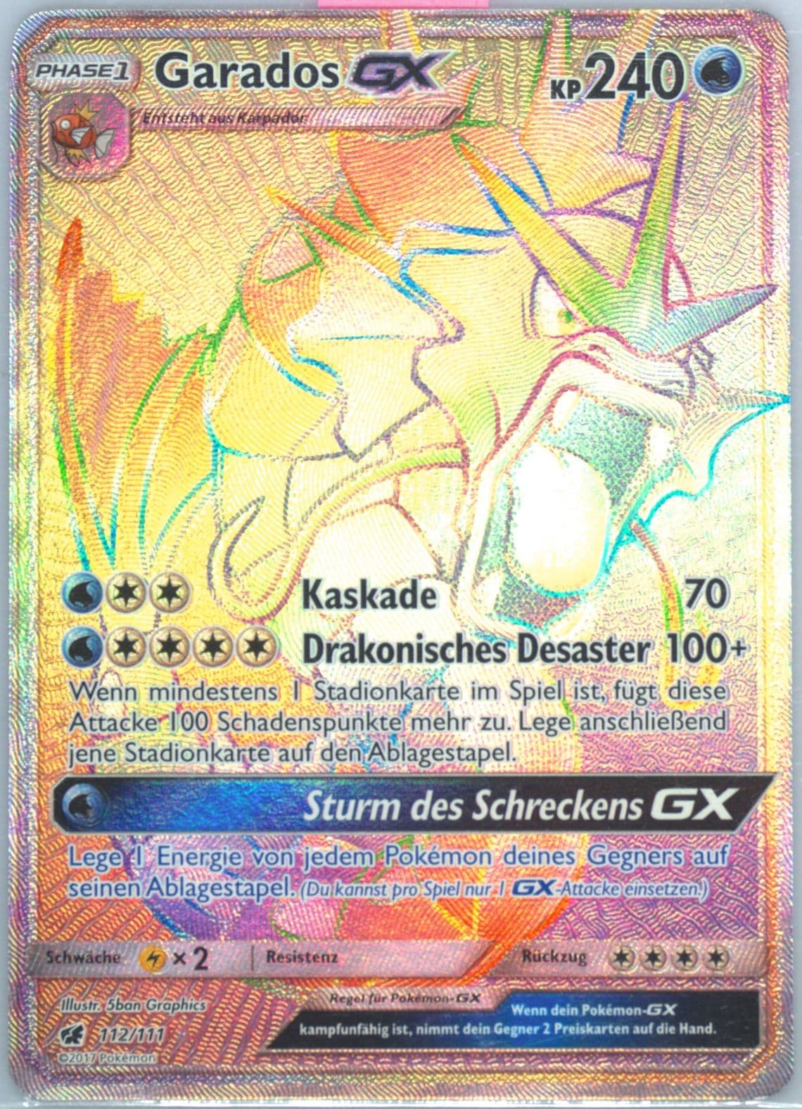 Full Art/Garados GX German (112) 2017 Pokemon Sun & Moon Crimson Invasion