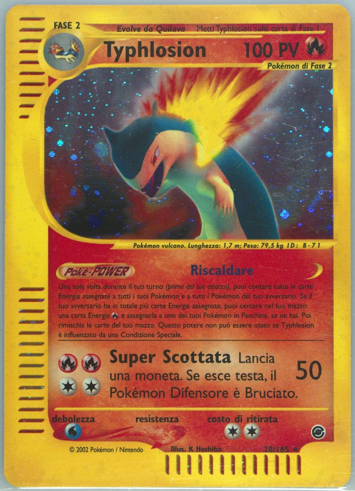 Typhlosion-Holo Italian (28) 2002 Pokemon Expedition