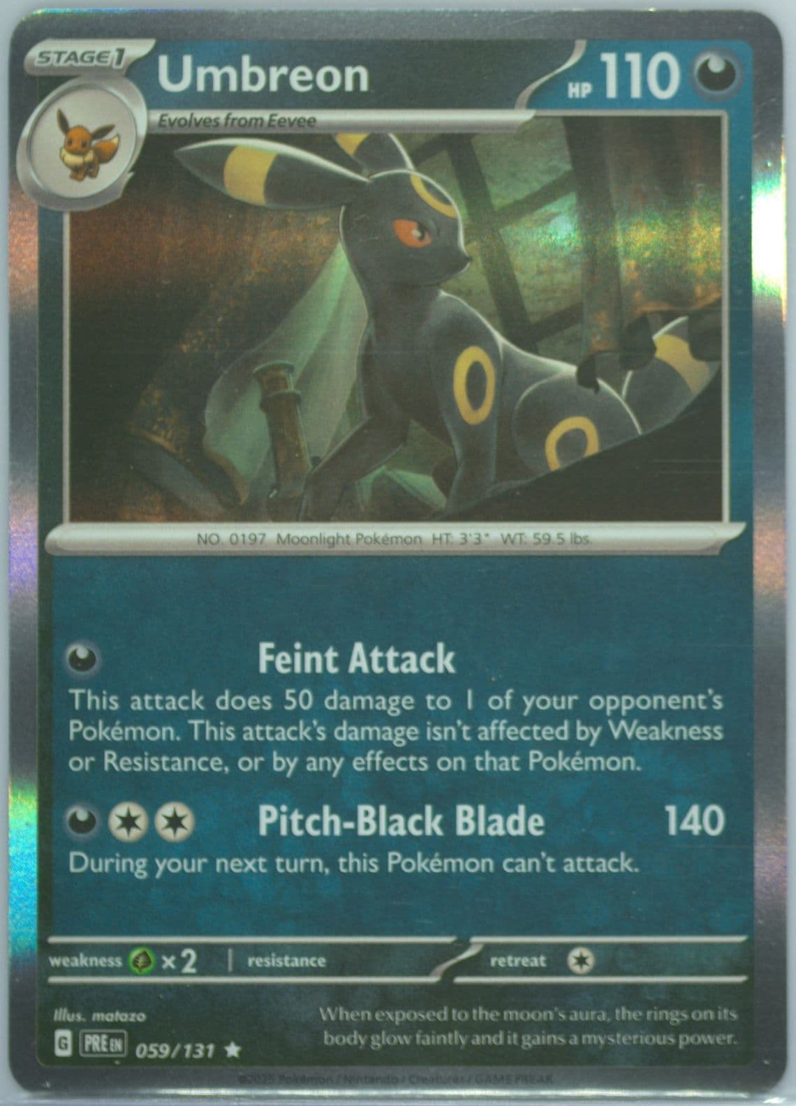 Umbreon (059) 2025 Pokemon Pre EN-Prismatic Evolutions