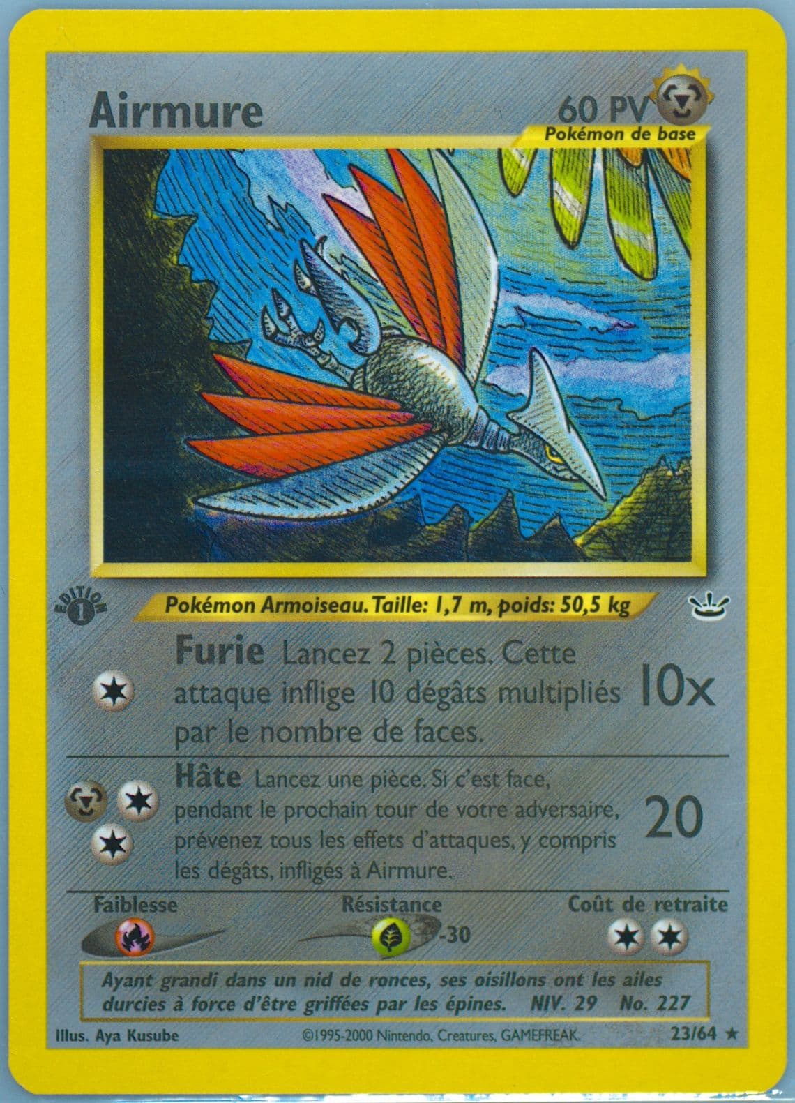 Airmure 1st Edition (23) 2002 Pokemon French Neo Revelation