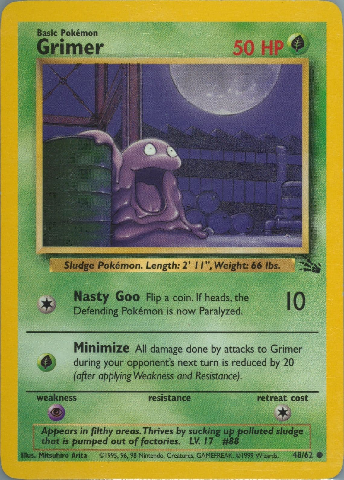 Grimer (48) 1999 Pokemon Fossil