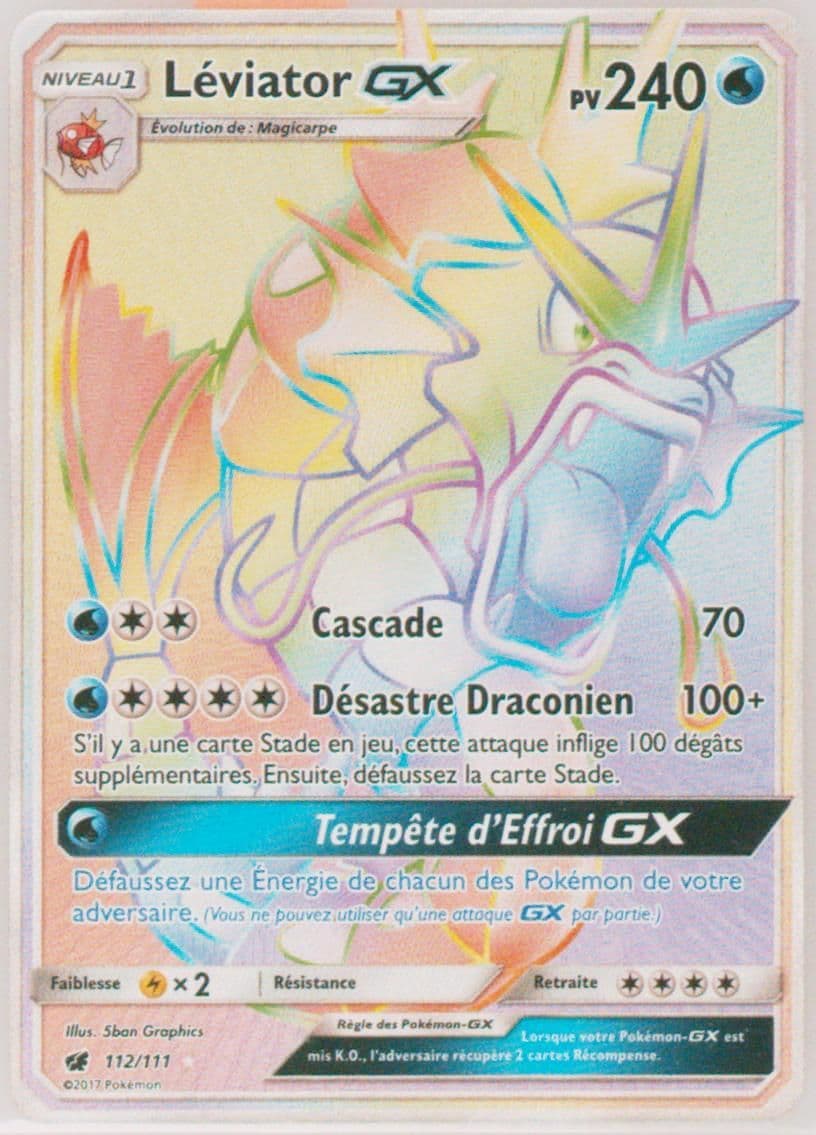 Full Art/Leviator GX French-Secret (112) 2017 Pokemon Sun & Moon Crimson Invasion
