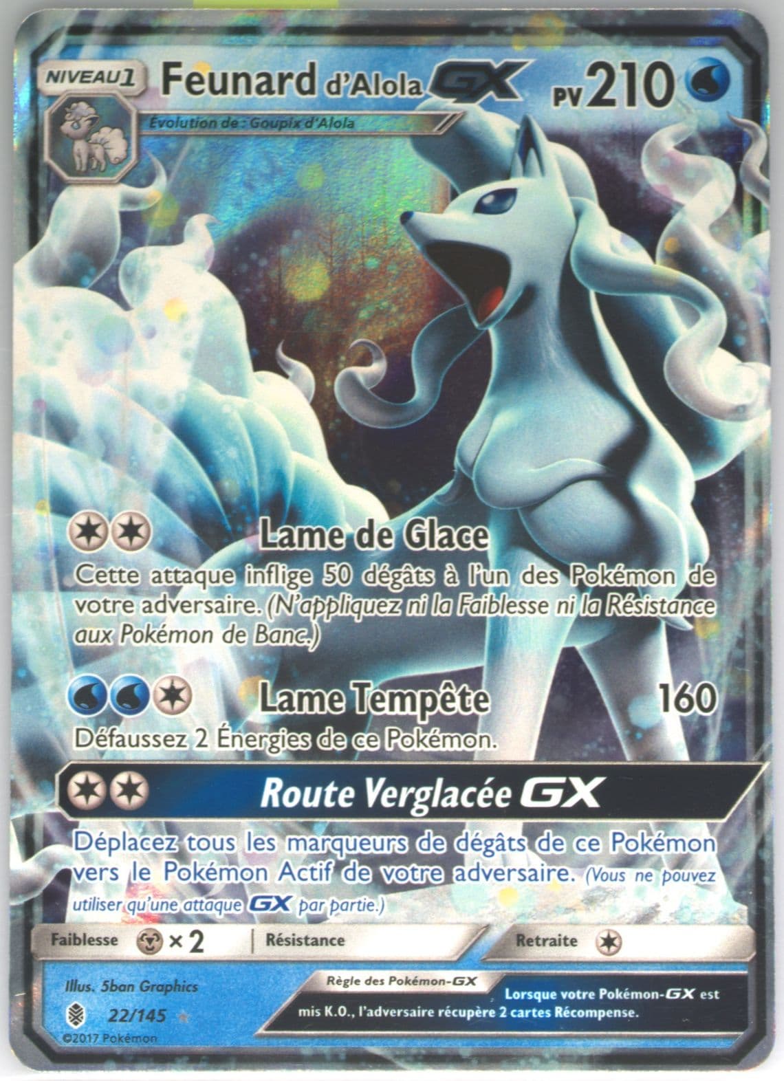 Feunard D'Alola GX French (22) 2017 Pokemon Sun & Moon Guardians Rising