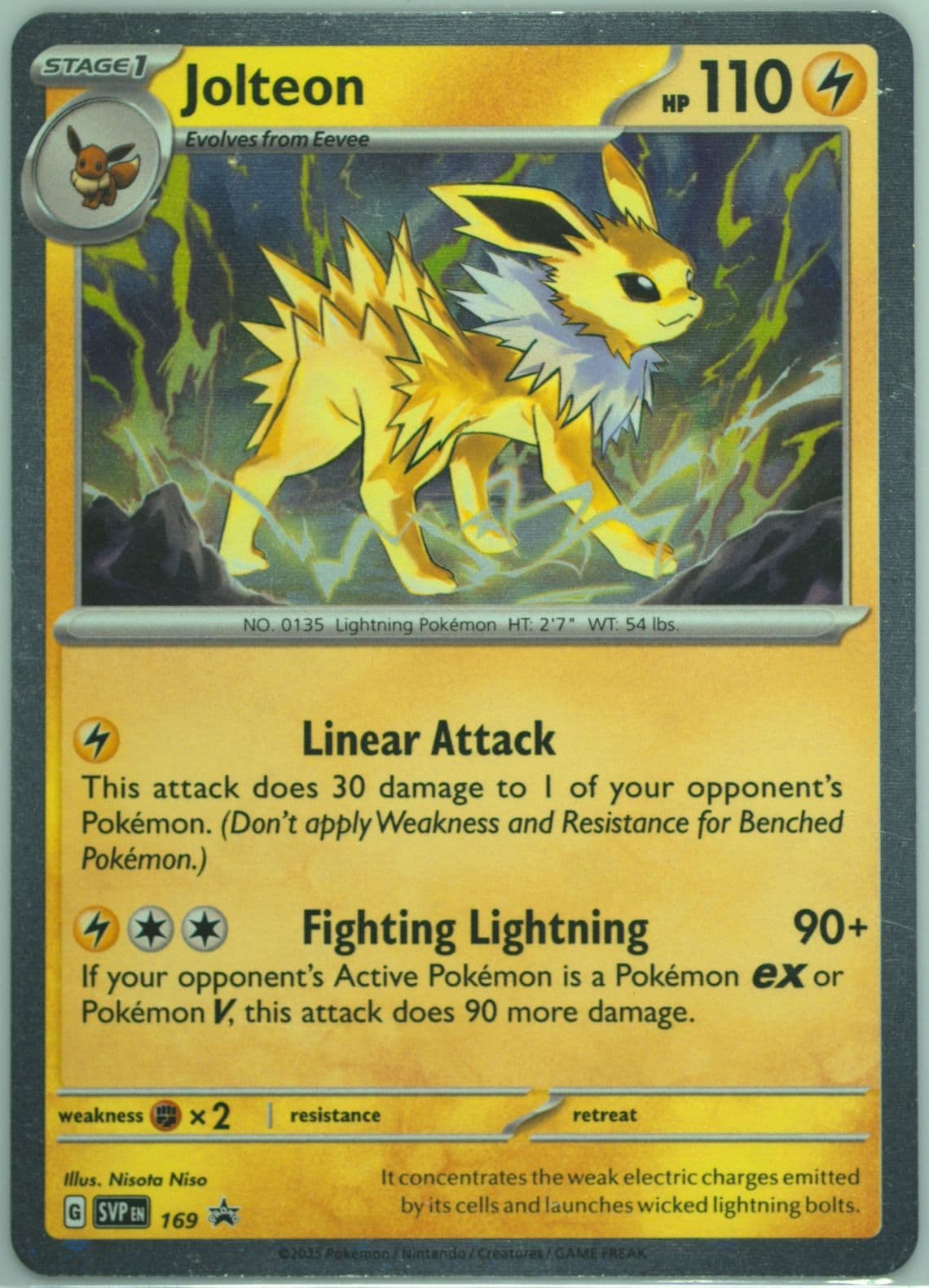 Jolteon Prismatic Evolutions Poster Collection (169) 2025 Pokemon Svp EN-SV Black Star Promo