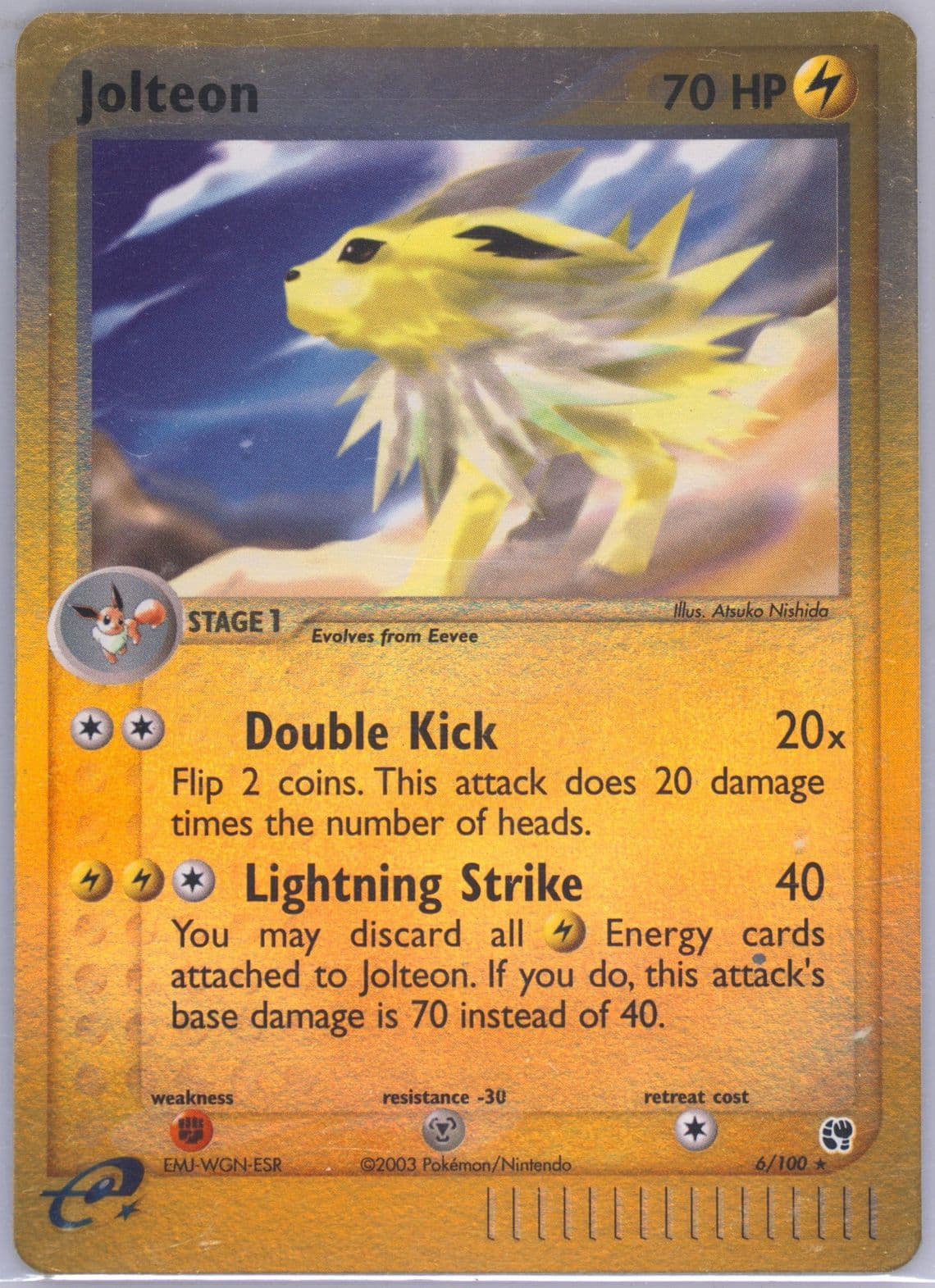 Jolteon-Reverse Foil (6) 2003 Pokemon EX Sandstorm