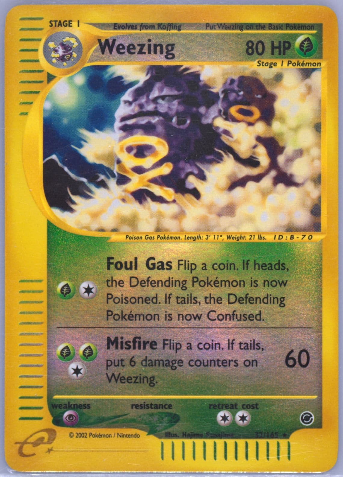 Weezing-Reverse Foil (32) 2002 Pokemon Expedition