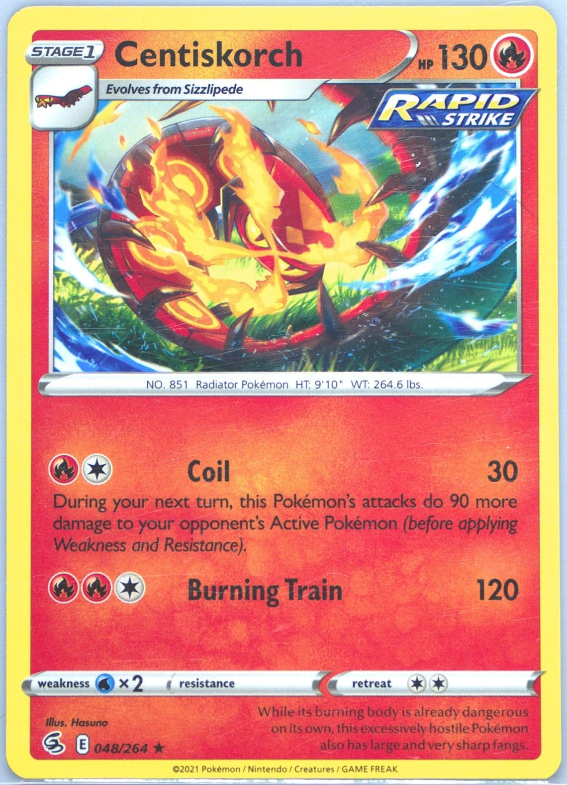 Centiskorch (048) 2021 Pokemon Sword & Shield Fusion Strike