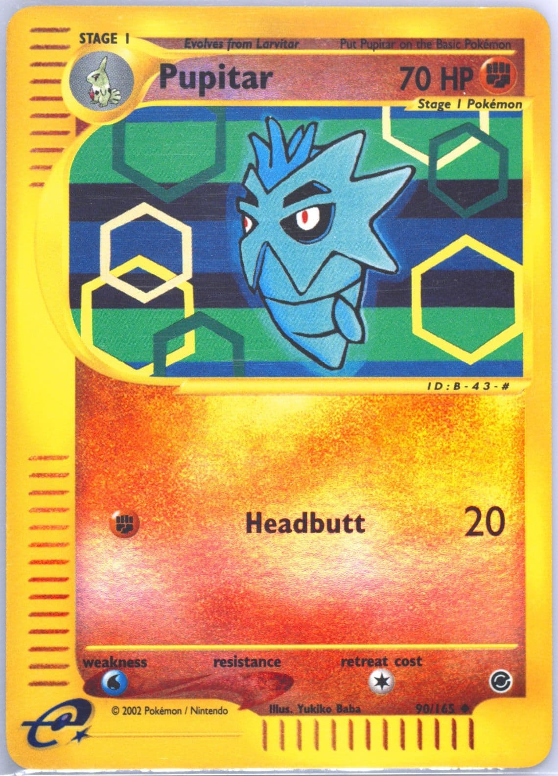 Pupitar-Reverse Foil (90) 2002 Pokemon Expedition