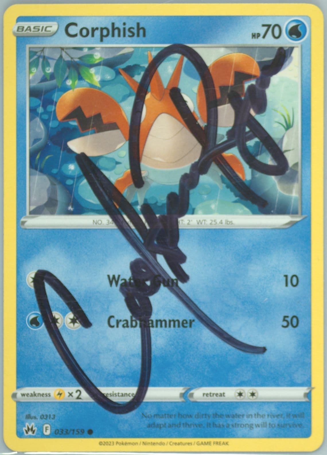 Corphish (033) 2023 Pokemon Sword and Shield Crown Zenith