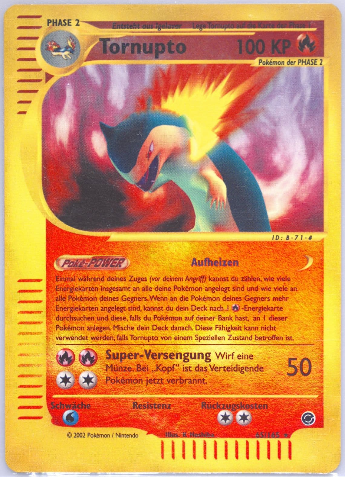 Tornupto-Reverse Foil German (65) 2002 Pokemon Expedition